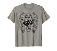 Blow Me for Luck Vintage Dice Gambling T-Shirt
