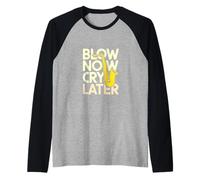 Blow Now Cry Later Saxophone Player Jazz Band Raglan Baseball Tee