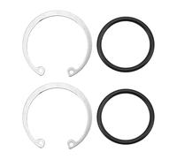 Blow Off Valve C Clip O Ring Replacement, BOV Flange Adapter Accessory Kit with 2 C Clips and 2 O Rings for HKS Blowoff Valve, High - Temperature Resistant Metal and
