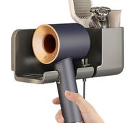 Blow Styling Rack - Cordless Hanging Cradle, Damage Less Fixing, Rustproof Metal Accessory Framework | Washroom Studio Condo Hostel Grooming Station Arrangement Professional Interior Convenience