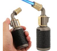 Blow Torch Pure Blow Burner Retro Copper Metal Craft Professional Kitchen Stove Butane Burner with Safety Lock