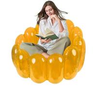 Blow Up Chair - Clear PVC Inflatable Lounge Chair | Blow Furniture for Swimming Pool | 250 lbs Load Capacity Air-Filled Seat for Relaxation | Inflatable Seat for Dorm Room, Ter