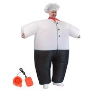 Blow Up Chef Costume Halloween Cooking Party Cosplay Clothes