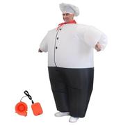 Blow Up Chef Costume Halloween Cooking Party Cosplay Suit
