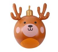 Blow Up Christmas Balls - 23 Inch Inflatable Holiday Ornaments with Bear and Deer Pattern, Large Decorative Accessories for Seasonal Cheer, Eye Catching Outdoor Festive Balloons | Yard Lawn Ga