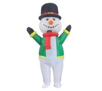 Blow Up Cute Funny Santa Claus Gingerbread Snowman Reindeer Shaped Halloween Cosplay Costume Outfit Inflatable Christmas Tree Costume Fancy Dress Jumpsuit (Style F, One Size)