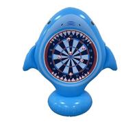 Blow Up Kick Dartboard - Giant 51-Inch Inflatable Shark Sticky Ball Target Game, Family Safe Pool Float & Backyard Lawn Toss Toy With 6 Catch Balls | Water Weighted Base