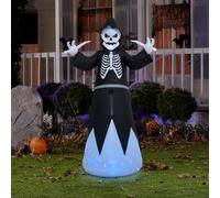 Blow Up Outdoor Halloween Grim Reaper Inflatable with Blue Lights | TJ Hughes