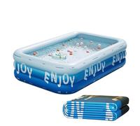 Blow Up Pool - Inflatable Pool for Kids | Swimming Pools | Ideal Paddling Pool for Adults | Rectangular UV Resistant Tube Water Accessories for Beach Summer Backyard Activities Men Women