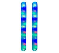 Blow Up Pool Swimming Noodles - Adults Inflatable Pool Noodles - Giant Outdoor Water Floating Toy, Built-in Shiny Colorful Light For Swimming Beach Lake Party