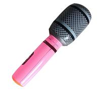 Blow Up Toy Microphone - Wide Use Air Filled Mics, Vocal Sound Prop | Colorful Inflatable Musical Toy, Polymer Sing-Along Item for Gathering Fun Concerts Kids Boys Girls Adults Celebration Stage Game