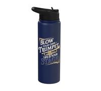 Blow Your Own Trumpet Life is Your Stage Slogan Stainless Steel Insulated Water Bottle