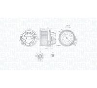 Blower fan 069412240010 MAGNETI MARELLI for CITROËN PEUGEOT