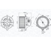 Interior Blower for HYUNDAI JM MAGNETI MARELLI 069412384010
