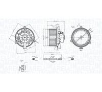 Blower fan 069412742010 MAGNETI MARELLI for OPEL MERIVA B VAN