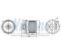 Nissens Cabin Fan Blower Motor 87352 for eg. CITROËN C1 (2006) 1.4 HDI etc
