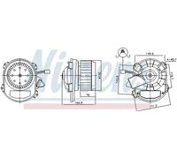 NISSENS 87551 Blower motor