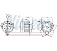 NISSENS 87572 Interior Blower