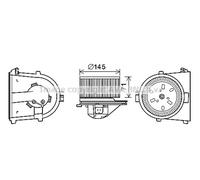 Blower fan AI8376 AVA QUALITY COOLING for AUDI VW