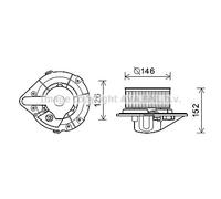 PRASCO AI8501 Heater blower motor