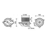 Blower fan CN8292 AVA QUALITY COOLING for CITROËN PEUGEOT