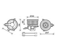 PRASCO CN8511 Heater blower motor