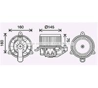 PRASCO FD8626 Heater blower motor