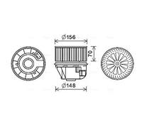 Blower fan FD8634 AVA QUALITY COOLING for FORD C-MAX II GRAND C-MAX FOCUS III