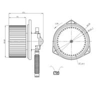 Blower fan for left-hand drive vehicles 34286 NRF for SUZUKI GRAND VITARA II