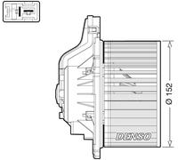 Blower fan for left-hand drive vehicles DEA41015 DENSO for HYUNDAI KIA