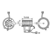 AVA Cabin Fan Blower Motor MS8640 for MERCEDES-BENZ C-SERIES W204 (2007) C180 1.