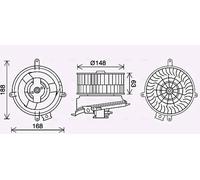 Blower fan MS8711 AVA QUALITY COOLING for MERCEDES-BENZ C-CLASS