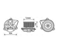 AVA Blower Fan OL8623 for Nissan Primastar (2001) 2.5 DCI