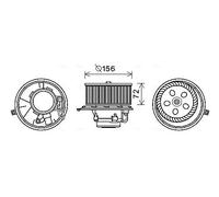 AVA Cabin Fan Blower Motor RT8581 for RENAULT LAGUNA (2001) 2.2 DCI etc