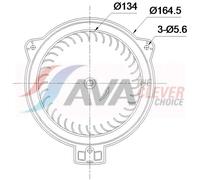 AVA COOLING SYSTEMS TO8811 Blower motor