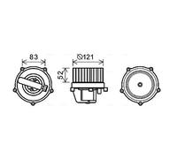 Blower fan VN8345 AVA QUALITY COOLING for VW TRANSPORTER / CARAVELLE Mk IV Bus