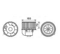 AVA Blower Fan VN8354 for FORD GALAXY (1995) 2.8 etc