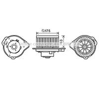 Fits AVA COOLING VO8174 AVA Electric Motor, interior blower VO8174 AVA Air blow