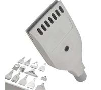 Blower Jet Thread Air Spray Nozzle Flat Spray Nozzle, Aluminum Alloy 1/4 Inch External Teeth for Cooling Conveying Drying 2pcs Double Row 16-Hole Stainless Steel (Matte)