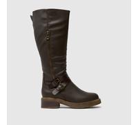 Blowfish Malibu Virtue 2 High Leg Boots in Dark Brown UK 8 (EU 41)