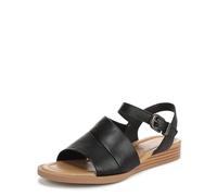 Blowfish Malibu Women's Ardice Flat Sandals, Black Faux Leather, Medium Fit, UK 3