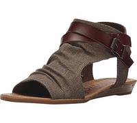 Blowfish Malibu Women's Balla Wedge Sandal, Brown Rancher Canvas Whiskey Dyecut, 6.5 UK