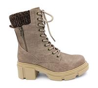Blowfish Malibu Women's Curfew Chunky Heel Boot, Taupe, Size 3