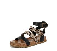 Blowfish Malibu Women's Fancy Sandal, Black/Leopard Faux Leather, 4 UK