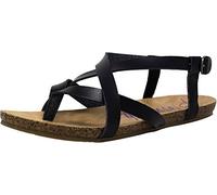 Blowfish Malibu Women's Granola Flat Sandal, Black Dyecut Pu, 5 UK