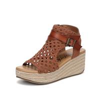 Blowfish Malibu Women's Lorrah Wedge Sandals, Cognac Brown, Medium Fit, UK 5