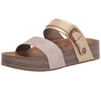 Blowfish Malibu Women's Marge Sandal, White Sand/Gold Dile, 4.5 UK