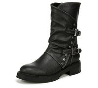 Blowfish Malibu Women's Venice Studded Moto Boot Mid Calf, Black, 6 UK