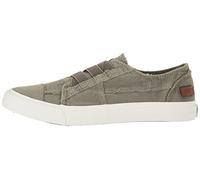 Blowfish Womens Marley Slip On Sneaker, Steel Grey Color Washed Canvas, 6.5 UK