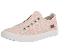 Blowfish Womens Play Sneaker, Blush Paper Cat Print Canvas, 4.5 UK